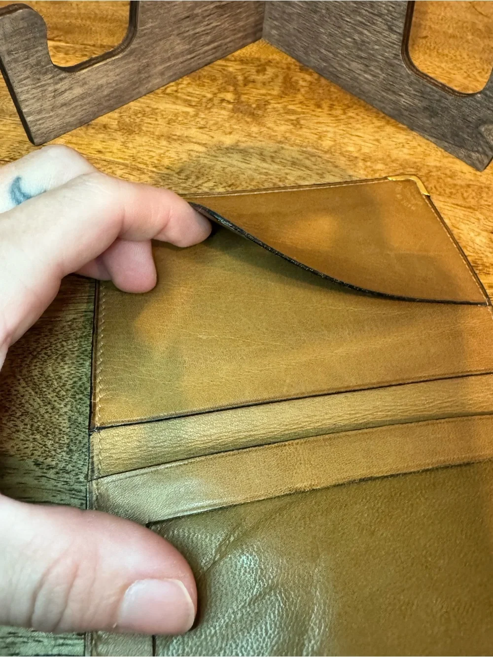 Gucci Monogram Canvas and Leather Bi-Fold Wallet with Gold Accent